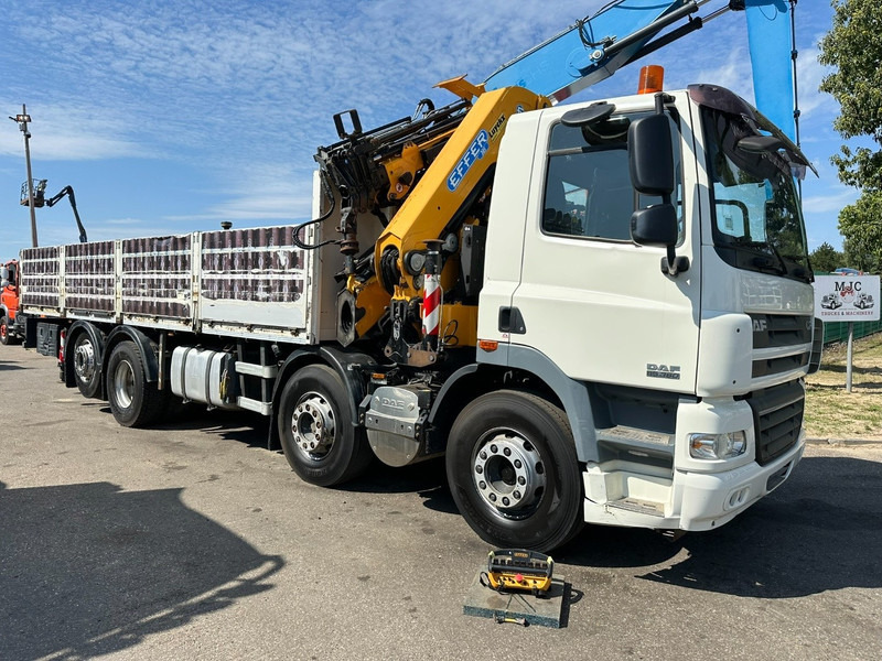 DAF CF 85.360 8x2 + CRANE (25m!) EFFER 305 6S + JIB 4S + ROTATOR - PLATORM 7m60 - LIFT + STEERING AXLE - EURO 5 - BE - Camión caja abierta, Camión grúa: foto 1 DAF CF 85.360 8x2 + CRANE (25m!) EFFER 305 6S + JIB 4S + ROTATOR - PLATORM 7m60 - LIFT + STEERING AXLE - EURO 5 - BE - Camión caja abierta, Camión grúa: foto 1