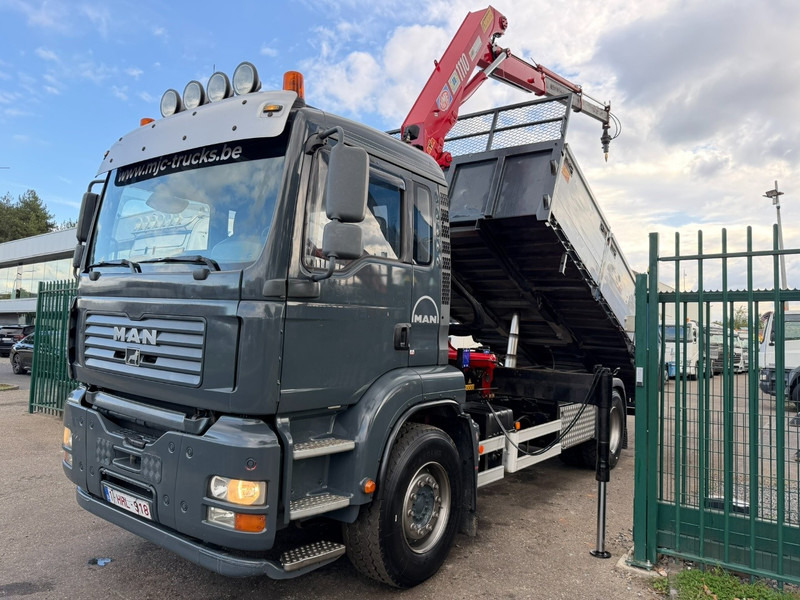 MAN TGA 18.350 4x2 TIPPER + CRANE HMF 1110 K2 + ROTATOR - STEEL SPRING / BLATT / BALLESTAS / LAMES - BE TRUCK - Camión volquete, Camión grúa: foto 2 MAN TGA 18.350 4x2 TIPPER + CRANE HMF 1110 K2 + ROTATOR - STEEL SPRING / BLATT / BALLESTAS / LAMES - BE TRUCK - Camión volquete, Camión grúa: foto 2