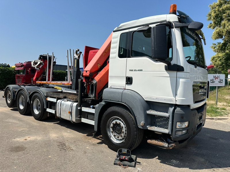 MAN TGS 35.400 8x4 TRIDEM HOOKLIFT T22 + CRANE PALFINGER PK 18001 EH + RADIO - EURO 5 - LIFT/STEERING AXLE - BE TRUCK - Camión multibasculante, Camión grúa: foto 3 MAN TGS 35.400 8x4 TRIDEM HOOKLIFT T22 + CRANE PALFINGER PK 18001 EH + RADIO - EURO 5 - LIFT/STEERING AXLE - BE TRUCK - Camión multibasculante, Camión grúa: foto 3