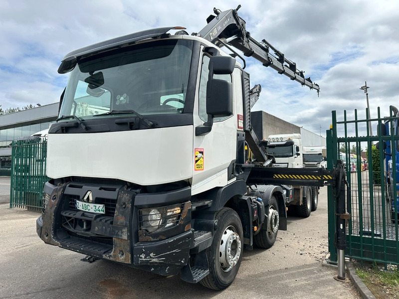 Renault C460 8x4 HOOKLIFT + CRANE HIAB 288 E-6 HIDUO - RADIO - 5/6 F - STEEL SPRING / HUB REDUCTION - Camión multibasculante, Camión grúa: foto 3 Renault C460 8x4 HOOKLIFT + CRANE HIAB 288 E-6 HIDUO - RADIO - 5/6 F - STEEL SPRING / HUB REDUCTION - Camión multibasculante, Camión grúa: foto 3