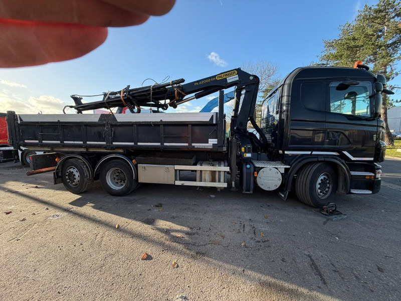 Scania G420 6x2 TIPPER + CRANE PALFINGER PK22002 C (4x) + GRABBER - LIFT + STEERING AXLE - DAMAGED CRANE - Camión volquete, Camión grúa: foto 4 Scania G420 6x2 TIPPER + CRANE PALFINGER PK22002 C (4x) + GRABBER - LIFT + STEERING AXLE - DAMAGED CRANE - Camión volquete, Camión grúa: foto 4