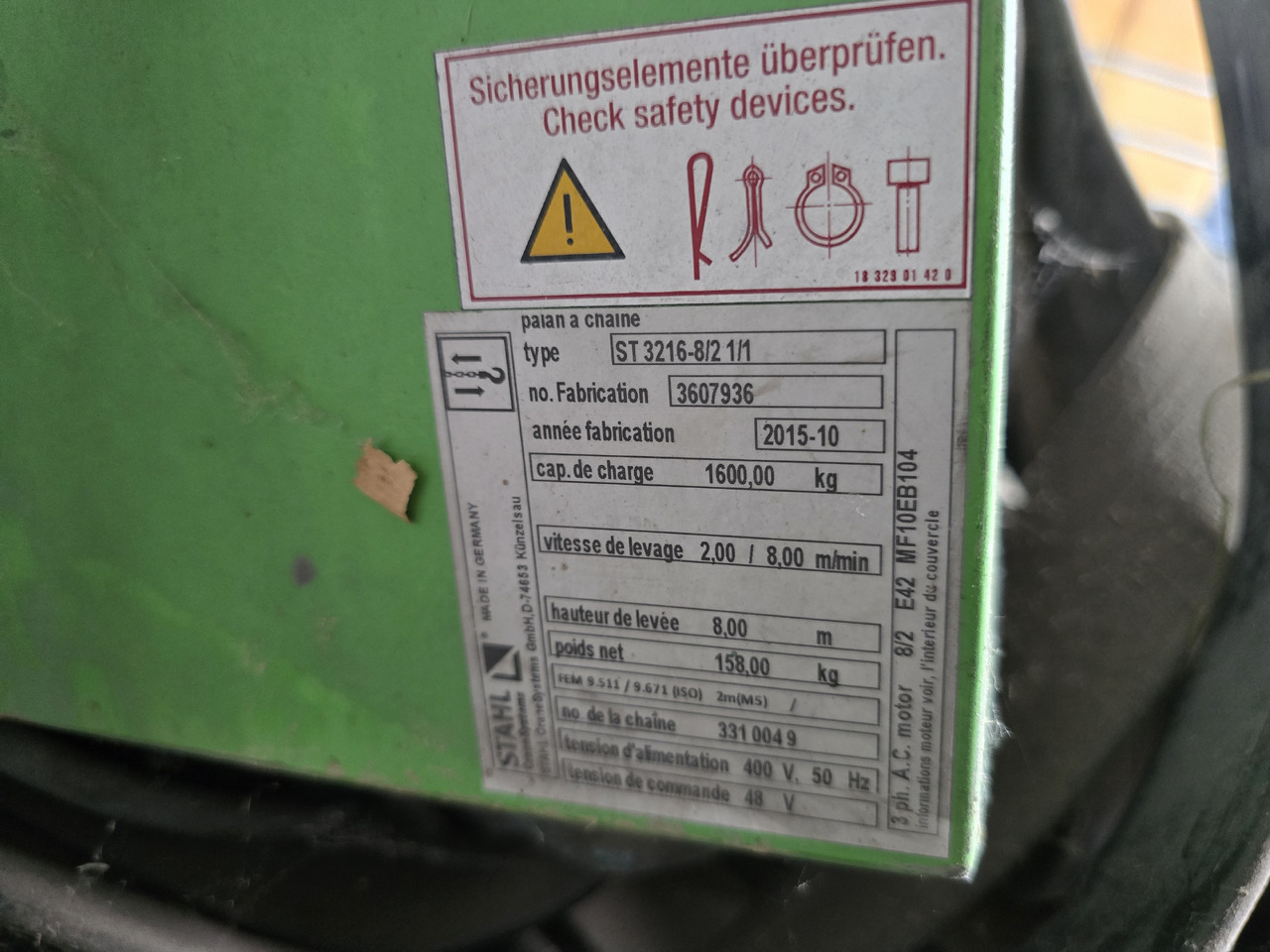 STAHL ST32 - Cabrestante: foto 4 STAHL ST32 - Cabrestante: foto 4