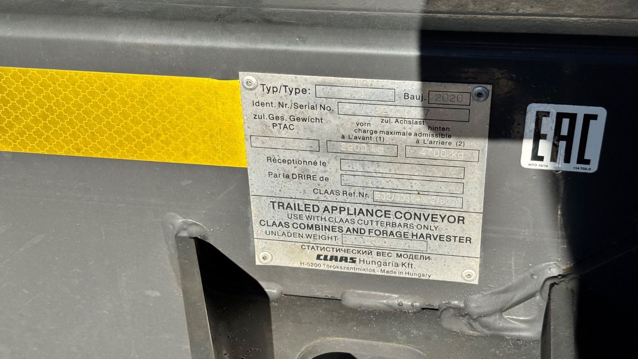 CLAAS VARIO 1080 Schneidwerkswagen - Cosechadora de granos: foto 4 CLAAS VARIO 1080 Schneidwerkswagen - Cosechadora de granos: foto 4