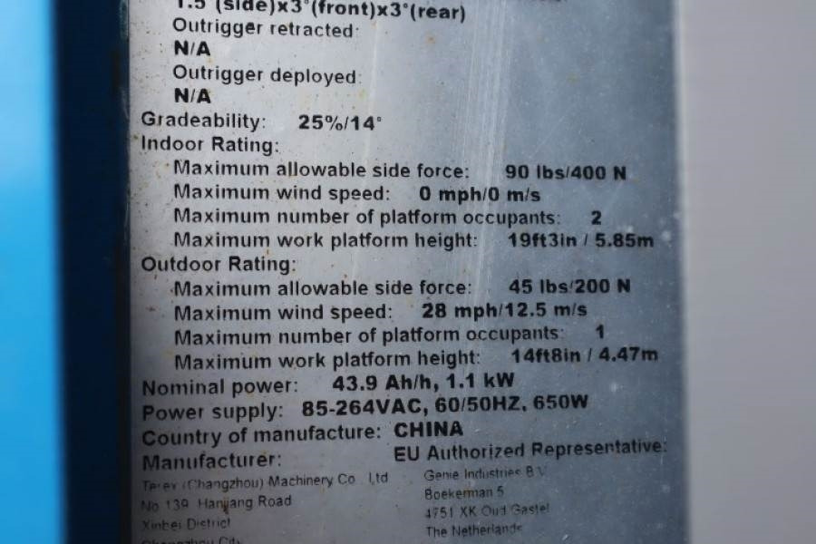 Genie GS1932 E-Drive Several In Stock, 8m Working Height - Plataforma de tijeras: foto 5 Genie GS1932 E-Drive Several In Stock, 8m Working Height - Plataforma de tijeras: foto 5