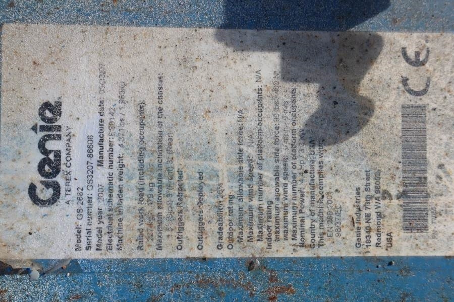 Plataforma de tijeras Genie GS2632 Electric, Working Height 10m, 227kg Capacit: foto 14