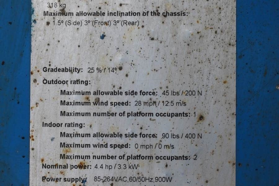 Plataforma de tijeras Genie GS3246 Electric, Working Height 11.75 m, 318kg Cap: foto 7