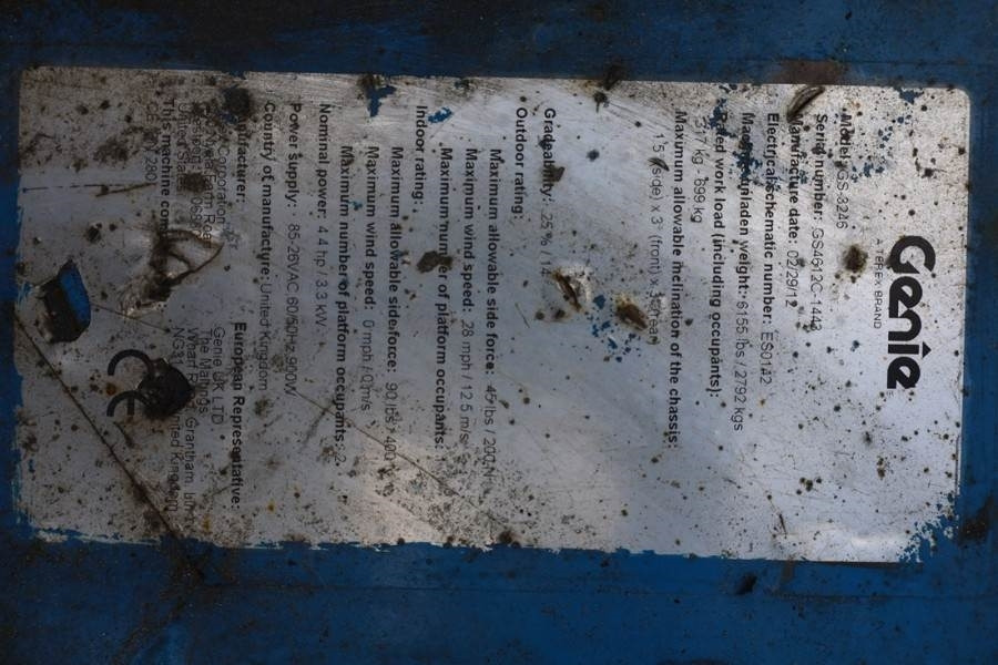 Plataforma de tijeras Genie GS3246 Electric, Working Height 11.75 m, 318kg Cap: foto 7 Plataforma de tijeras Genie GS3246 Electric, Working Height 11.75 m, 318kg Cap: foto 7