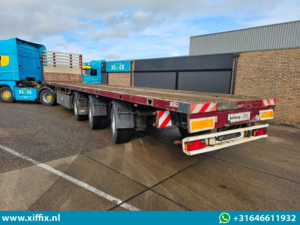 Meusburger 3-ass. Vlakke uitschuifbare oplegger / 3x gestuurd - Semirremolque plataforma/ Caja abierta: foto 4 Meusburger 3-ass. Vlakke uitschuifbare oplegger / 3x gestuurd - Semirremolque plataforma/ Caja abierta: foto 4