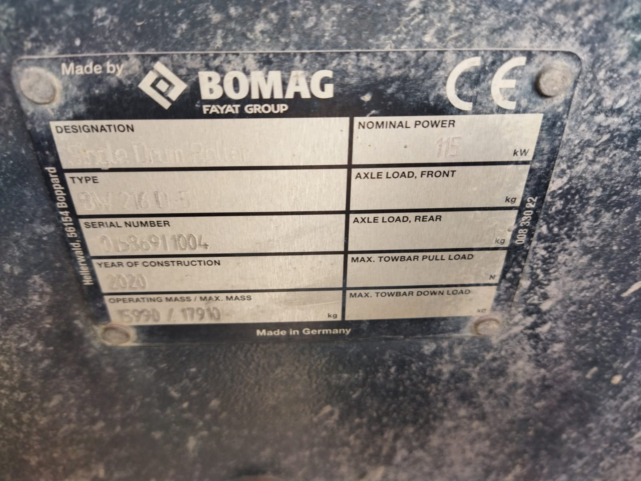 Arrendamiento de  BOMAG BW216D5 BOMAG BW216D5: foto 9