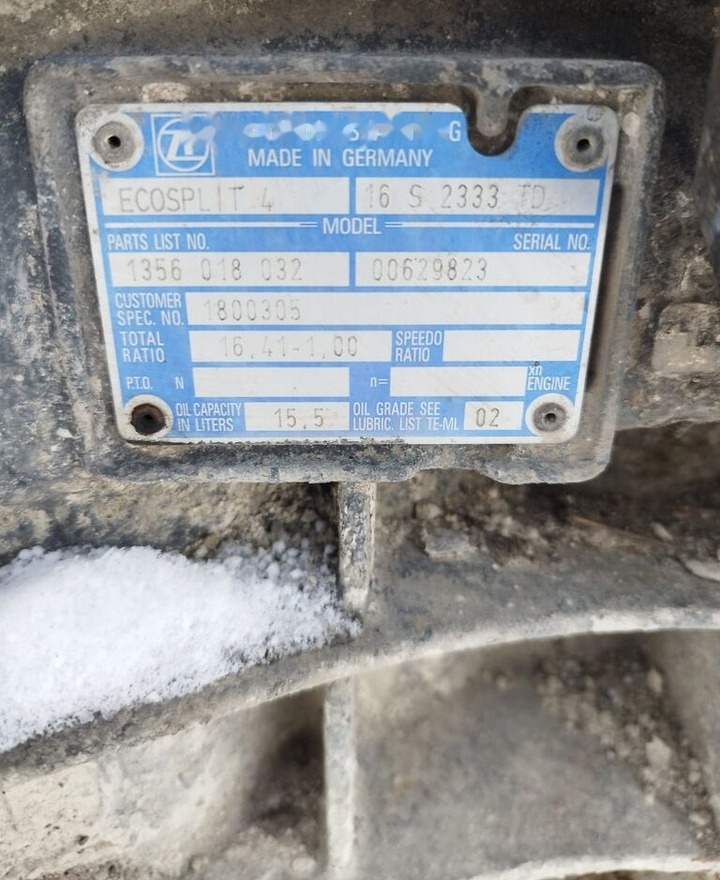 DAF 16s2333 truck - Caja de cambios para Camión: foto 1 DAF 16s2333 truck - Caja de cambios para Camión: foto 1