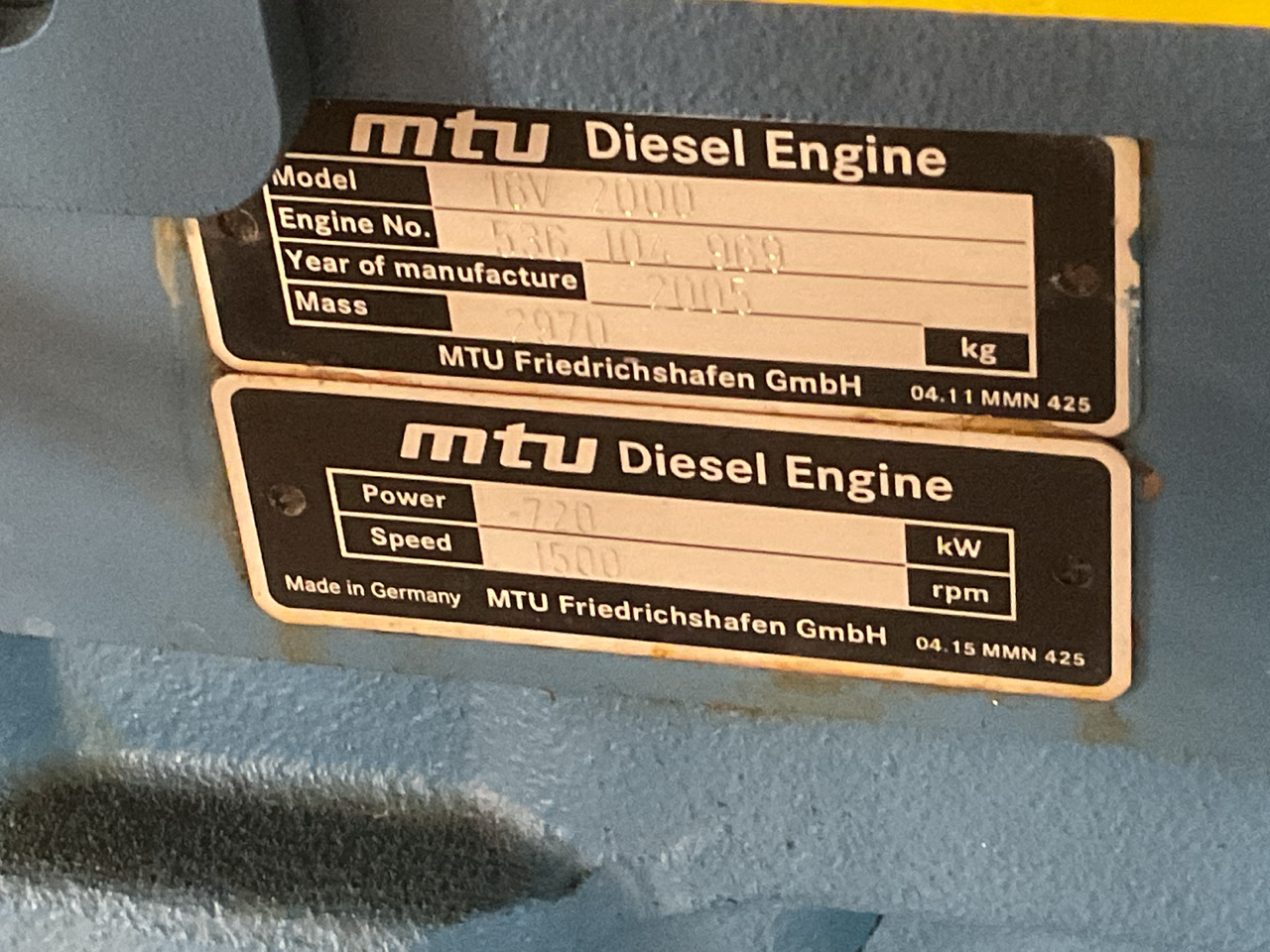 MTU 16V2000, 900KVA generatorset. Like brand new. Low standby hours - Generador industriale: foto 4 MTU 16V2000, 900KVA generatorset. Like brand new. Low standby hours - Generador industriale: foto 4