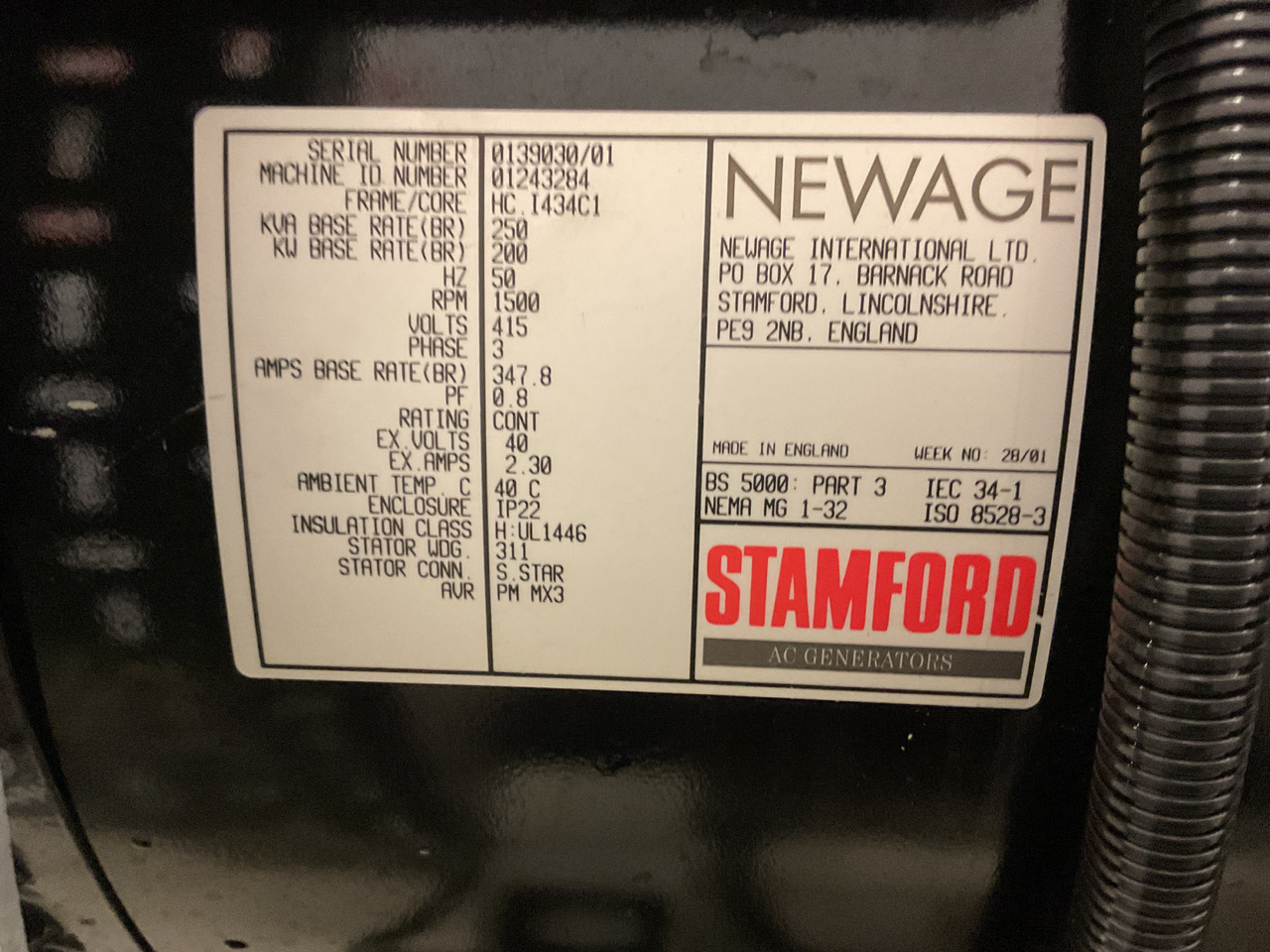 Generador industriale Perkins 250KVA, low standby hours and very complete.: foto 6