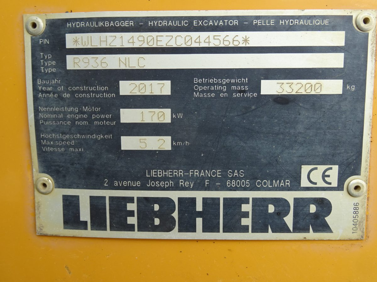 Excavadora de cadenas LIEBHERR R936 NLC: foto 13