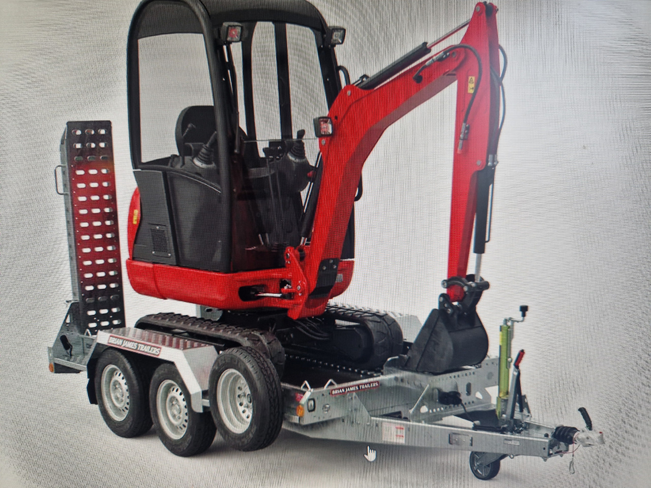 Brian James Digger Plant 543-2813-35 280x130cm Auffahrrampen klappbar Reserverad 3500kg - Remolque porta maquinaria: foto 2 Brian James Digger Plant 543-2813-35 280x130cm Auffahrrampen klappbar Reserverad 3500kg - Remolque porta maquinaria: foto 2