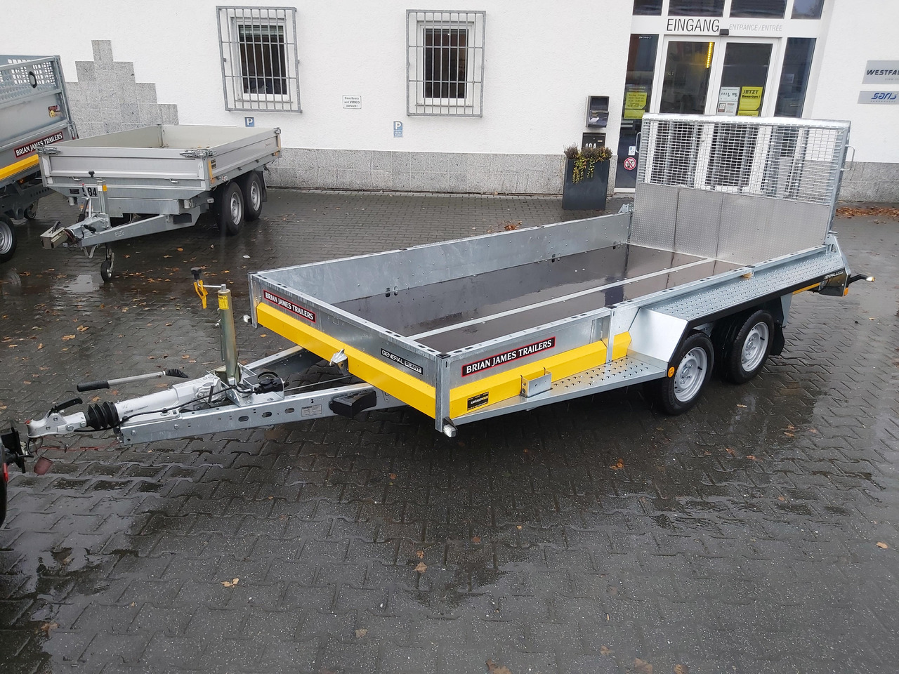 Brian James General Plant 400x185x25cm Halbgitter Auffahrklappe 150cm Reserverad (XL) 3500kg Abverk. - Remolque porta maquinaria: foto 2 Brian James General Plant 400x185x25cm Halbgitter Auffahrklappe 150cm Reserverad (XL) 3500kg Abverk. - Remolque porta maquinaria: foto 2