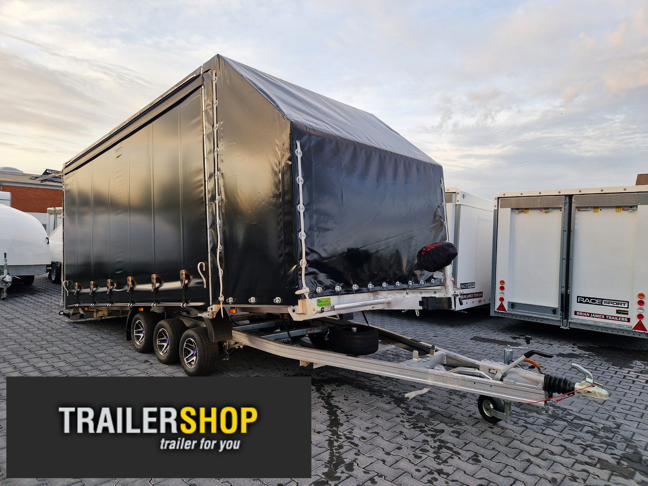 Remolque portavehículos Cartrailer Mototent Silverstone Light Alu 520x210x200cm blackline Tridem 10" (XXL) 3500kg: foto 15