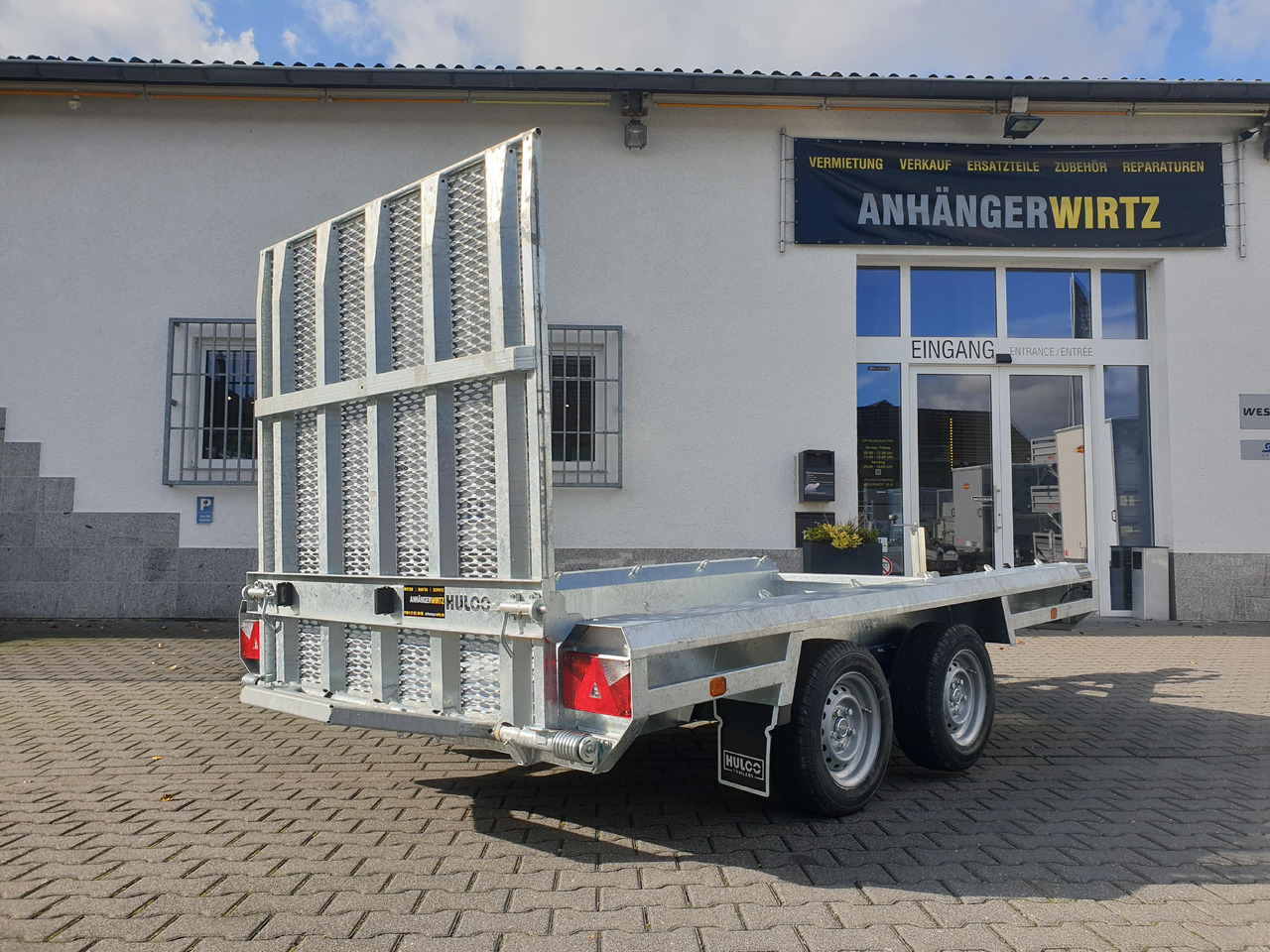 HULCO TERRAX Aluboden 294x150x27cm Heckrampe 150cm (M) 3500kg - Remolque porta maquinaria: foto 5 HULCO TERRAX Aluboden 294x150x27cm Heckrampe 150cm (M) 3500kg - Remolque porta maquinaria: foto 5