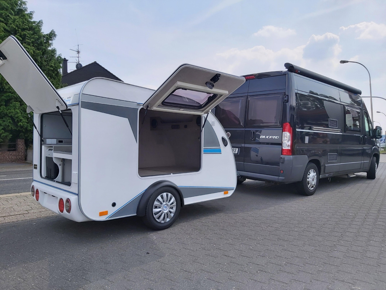 Caravana Mini Camper Mini Tommy TMC25 Basic V1 252x140x121cm Küche 100km/H 750kg ohne Bremse Winter Aktion: foto 17