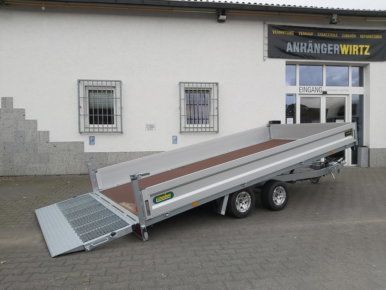 Unsinn Maschinentransporter PKL 3042-10-2040 426x204x350cm easyload Alufelgen 3000kg - Remolque plataforma/ Caja abierta: foto 1 Unsinn Maschinentransporter PKL 3042-10-2040 426x204x350cm easyload Alufelgen 3000kg - Remolque plataforma/ Caja abierta: foto 1