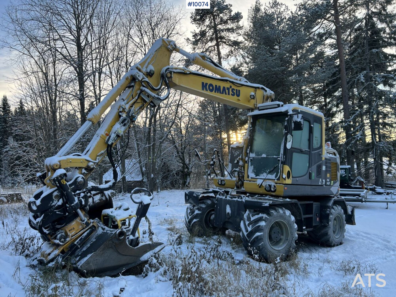 Komatsu PW148 Wheeled excavator with rotor and buckets - Excavadora de ruedas: foto 3 Komatsu PW148 Wheeled excavator with rotor and buckets - Excavadora de ruedas: foto 3