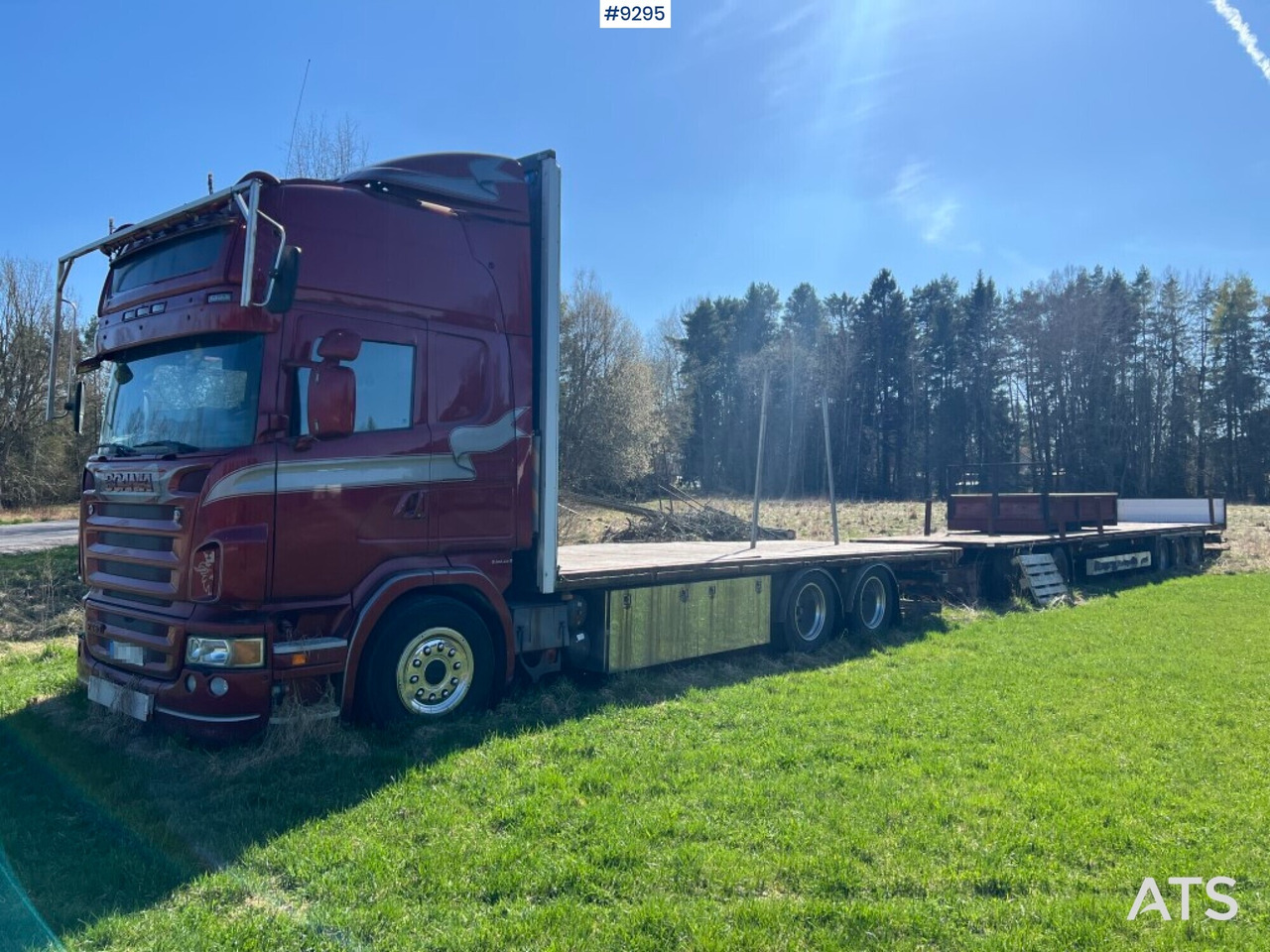 SCANIA R480 LB with flatbed, trailer and dolly REP. OBJECT - Camión caja abierta: foto 1 SCANIA R480 LB with flatbed, trailer and dolly REP. OBJECT - Camión caja abierta: foto 1