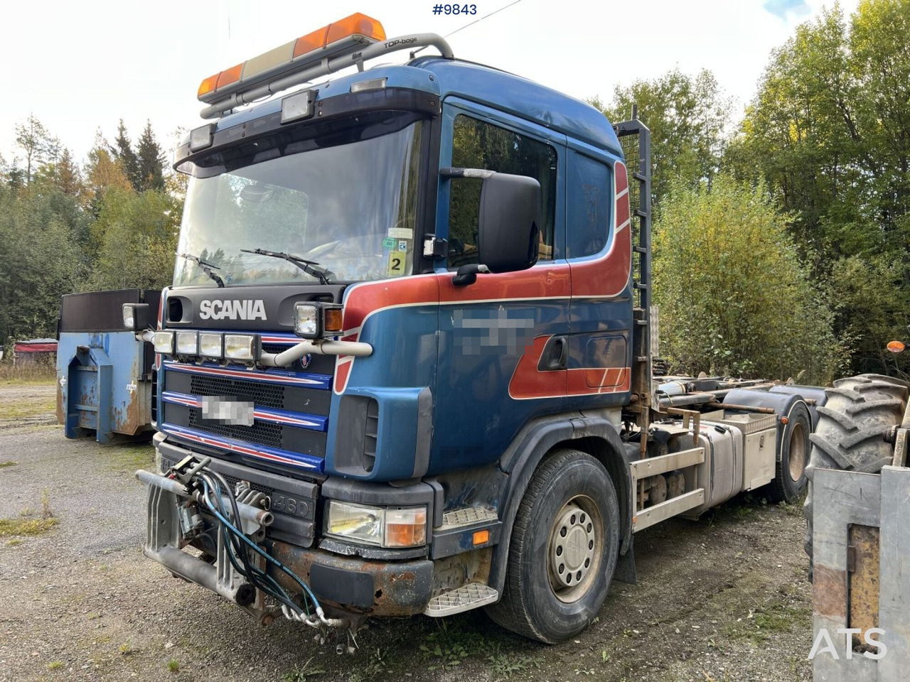 Scania R144 Hook Truck with plow equipment - Camión multibasculante: foto 1 Scania R144 Hook Truck with plow equipment - Camión multibasculante: foto 1