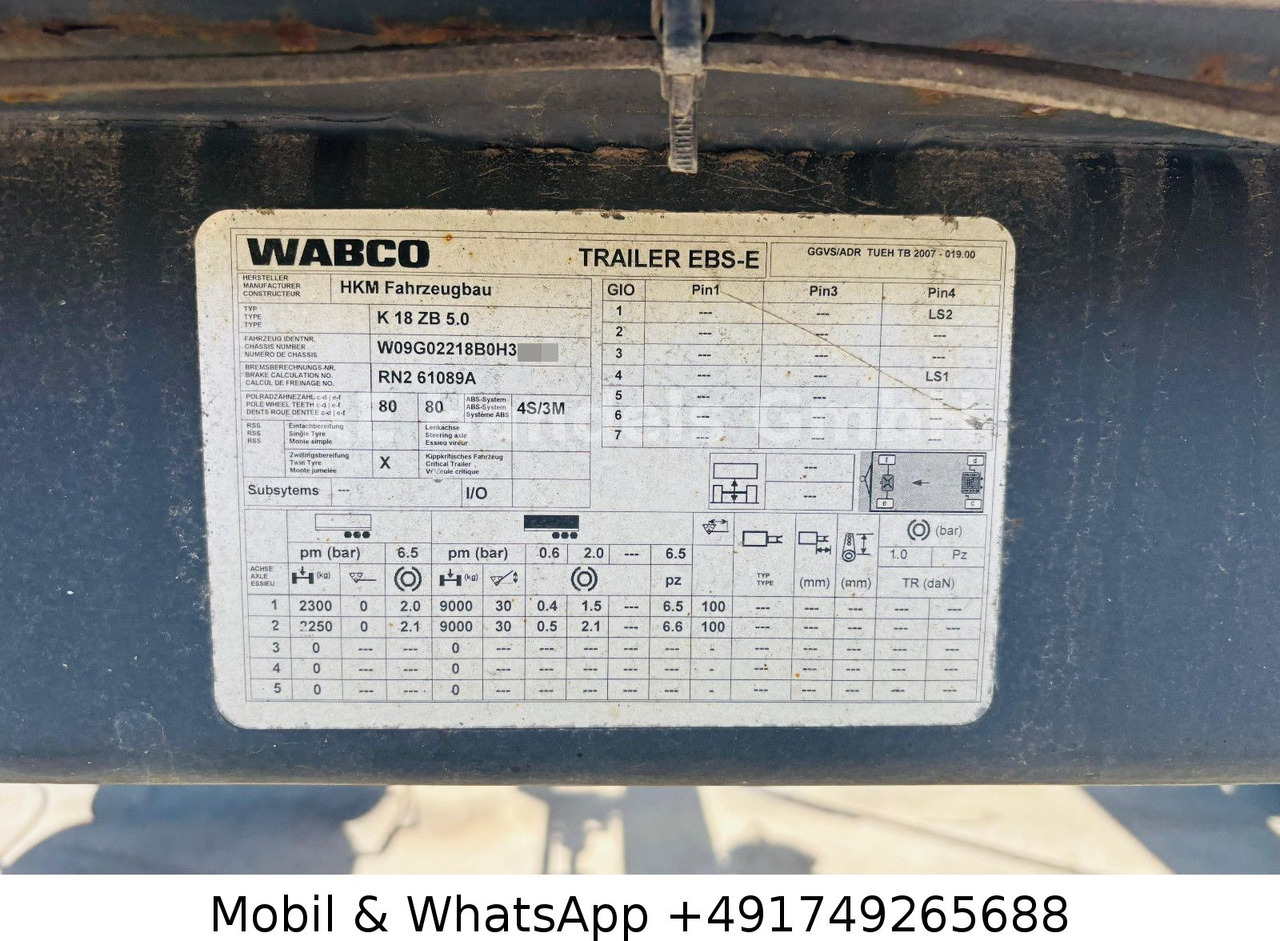 Remolque multilift/ Portacontenedores de cadenas HKM K18 ZB 5,0 Combo Absetz-Abroll Drehschemel: foto 11