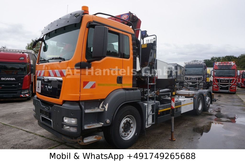 Camión multibasculante, Camión grúa MAN TGS 26.400 BL *Hyva-20.60S/HMF-1444-22/Lenk+Lift: foto 7