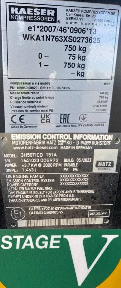 Compresor de aire Kaeser M59 / StageV 1er Main endommagé: foto 8