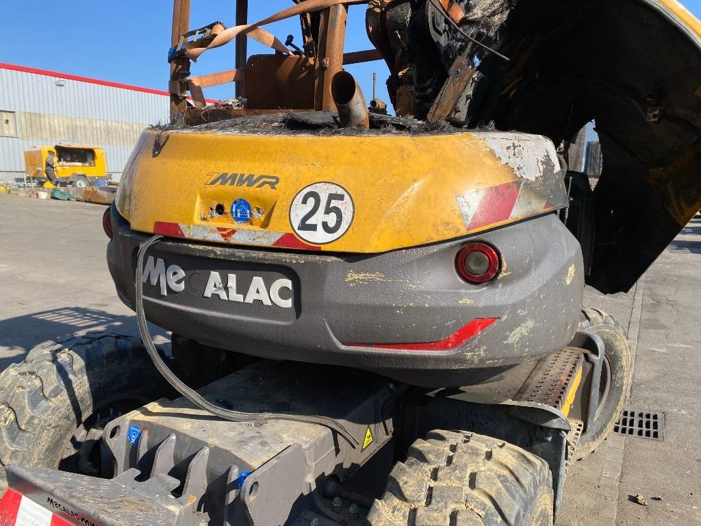 Excavadora de ruedas Mecalac 7 MWR Origine Française endommagée: foto 28