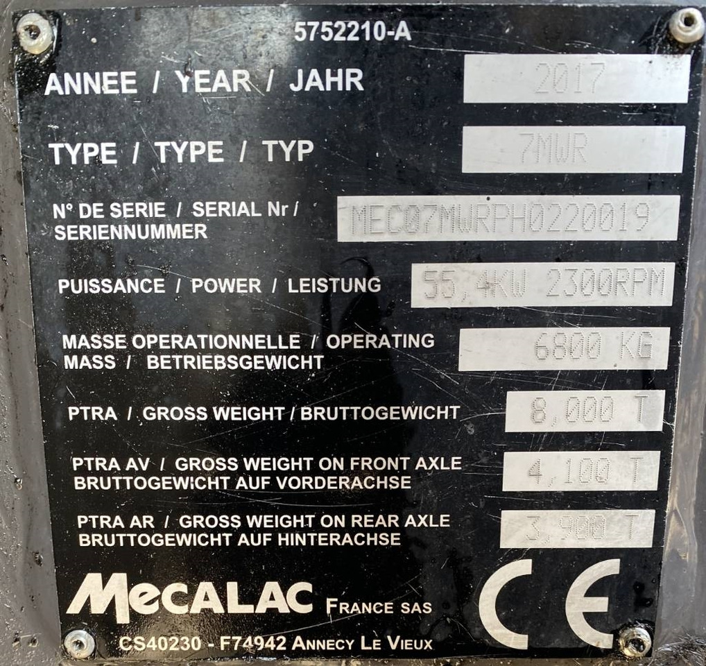 Excavadora de ruedas Mecalac 7 MWR Origine Française endommagée: foto 7