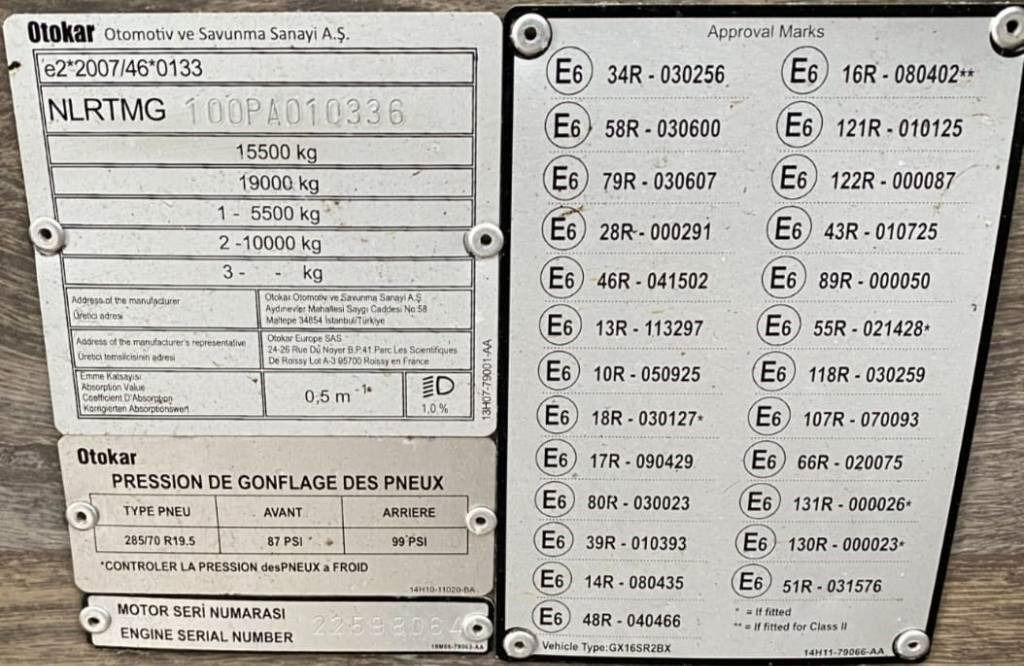 Autobús suburbano Otokar ULYSO-T Cummins e6/316Ps endommagé: foto 8 Autobús suburbano Otokar ULYSO-T Cummins e6/316Ps endommagé: foto 8