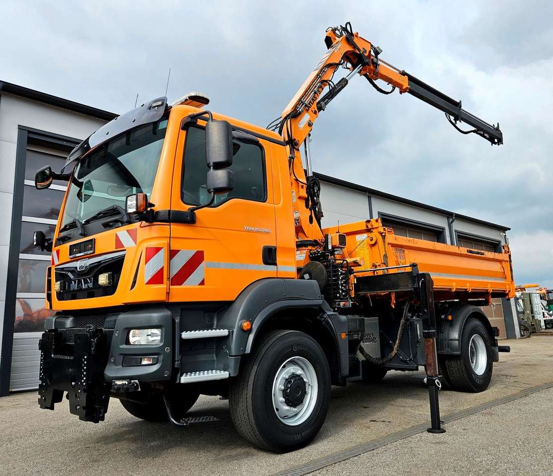 MAN TGM 18.290 4x4 Atlas 75.2 Kran Funk Euro6 - Camión volquete, Camión grúa: foto 1 MAN TGM 18.290 4x4 Atlas 75.2 Kran Funk Euro6 - Camión volquete, Camión grúa: foto 1