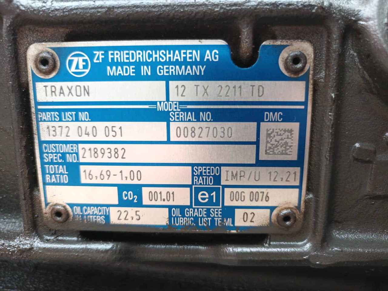 Cambio Traxon 12TX2211TD DAF E6 - Caja de cambios: foto 5 Cambio Traxon 12TX2211TD DAF E6 - Caja de cambios: foto 5