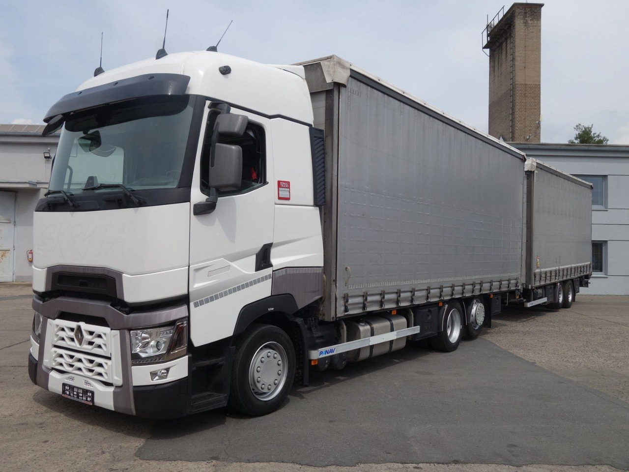 Camión lona Renault T520 6x2 + trailer, 120m3, 2x Liftachse: foto 1