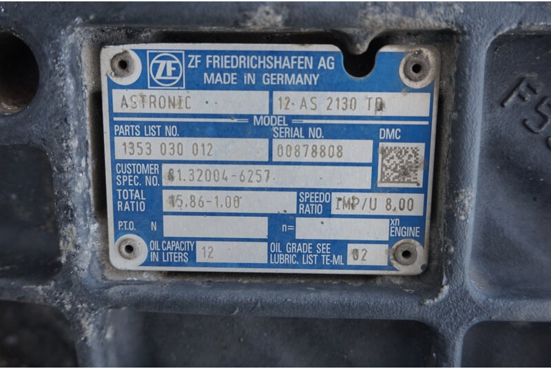 ZF 12AS2130DD TGX - Caja de cambios para Camión: foto 5 ZF 12AS2130DD TGX - Caja de cambios para Camión: foto 5
