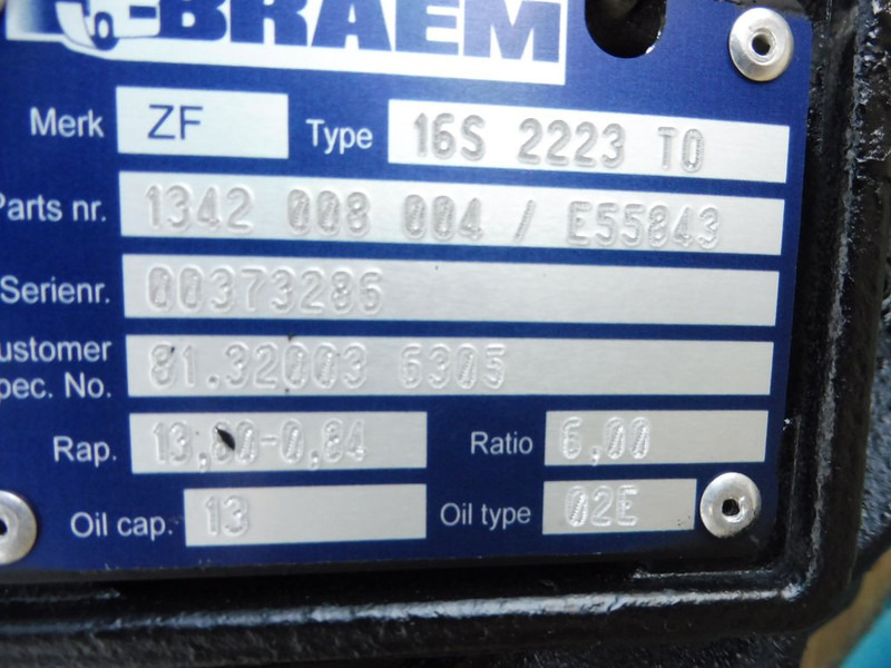 ZF 16S2223TO HGS PRITARDER M10 - Caja de cambios para Camión: foto 5 ZF 16S2223TO HGS PRITARDER M10 - Caja de cambios para Camión: foto 5