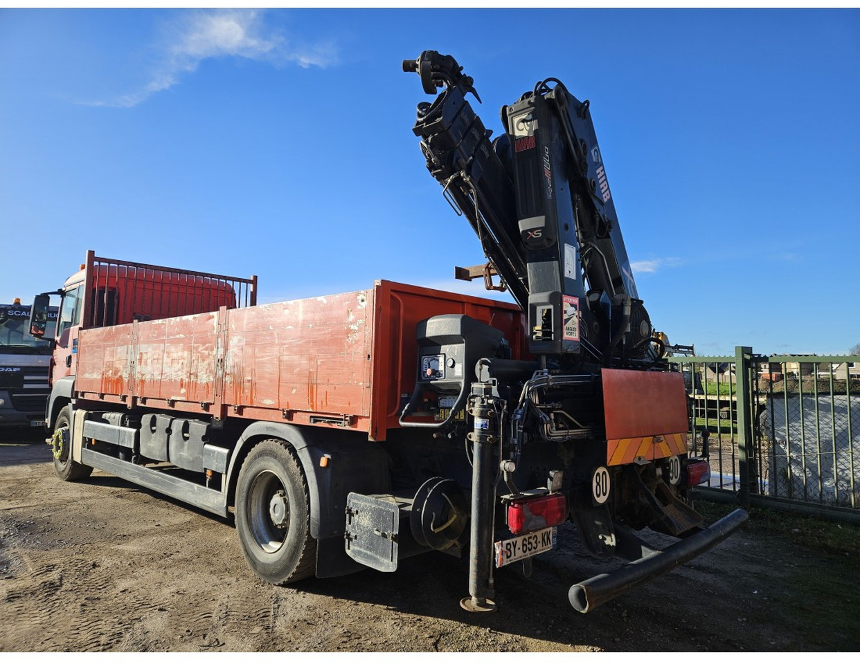 MAN TGS 18.400 Euro 5 Flat bed Full Spring suspension HIAB 122E -3 hiduo Crane Kran Remote - Camión caja abierta, Camión grúa: foto 2 MAN TGS 18.400 Euro 5 Flat bed Full Spring suspension HIAB 122E -3 hiduo Crane Kran Remote - Camión caja abierta, Camión grúa: foto 2