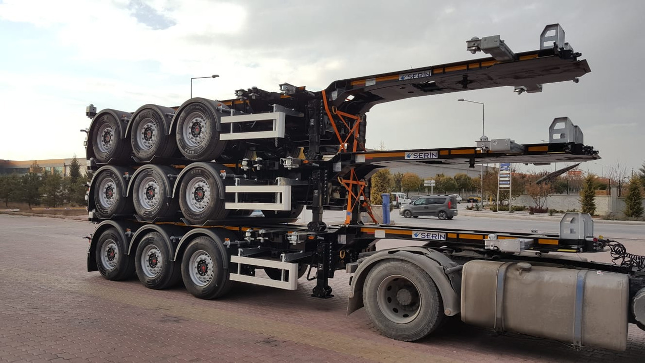 Arrendamiento de SERIN Telescopik Container Carrier Semi Trailer 1x20'/2x20'/1x30'/1x40'/1x45' SERIN Telescopik Container Carrier Semi Trailer 1x20'/2x20'/1x30'/1x40'/1x45': foto 7