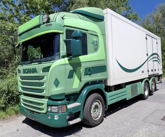 Scania R450 6x2, E6, Thermo King UT 1200, Ladebordwand - Camión frigorífico: foto 1 Scania R450 6x2, E6, Thermo King UT 1200, Ladebordwand - Camión frigorífico: foto 1