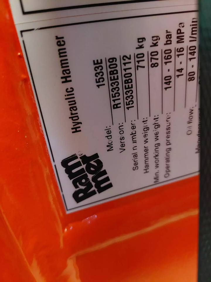 2023 Rammer 1533E - Martillo hidráulico: foto 3 2023 Rammer 1533E - Martillo hidráulico: foto 3