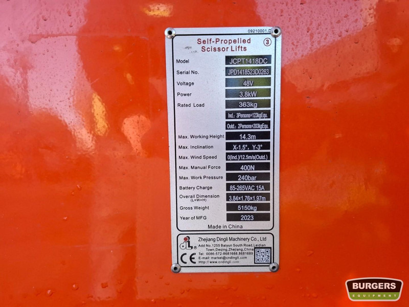 Dingli JCPT1418DC - Plataforma de tijeras: foto 5 Dingli JCPT1418DC - Plataforma de tijeras: foto 5