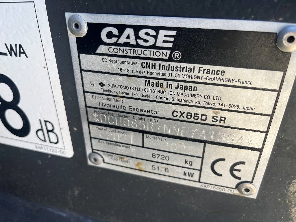 Case CX 85 D SR Dismantled. Only spare parts - Miniexcavadora: foto 3 Case CX 85 D SR Dismantled. Only spare parts - Miniexcavadora: foto 3