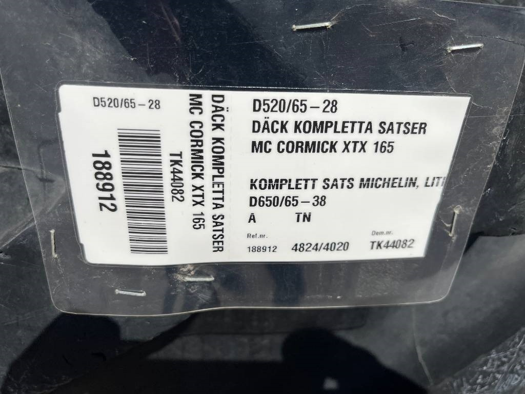 Michelin 650/65R38 520/65R28 till Case , MC Cormick - Neumático para Maquinaria agrícola: foto 2 Michelin 650/65R38 520/65R28 till Case , MC Cormick - Neumático para Maquinaria agrícola: foto 2