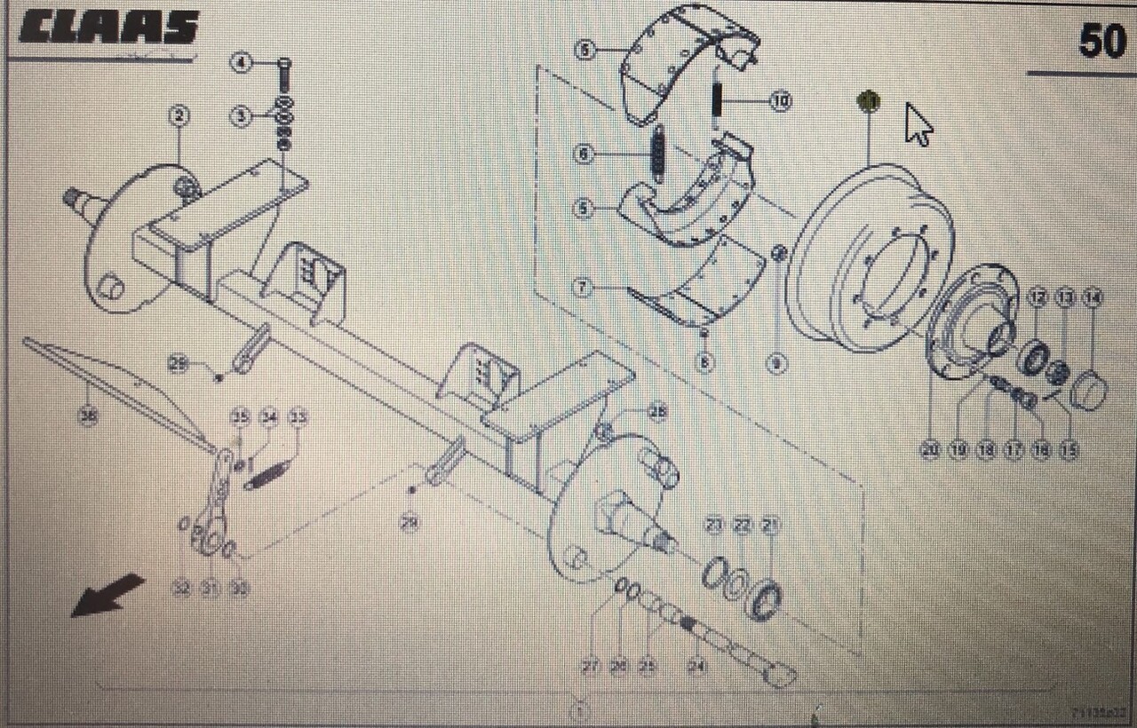 CLAAS 00 0935 996 0/Claas bęben hamulcowy/Claas Quadrant 2200 Advantage - Tambores de freno para Maquinaria agrícola: foto 1 CLAAS 00 0935 996 0/Claas bęben hamulcowy/Claas Quadrant 2200 Advantage - Tambores de freno para Maquinaria agrícola: foto 1