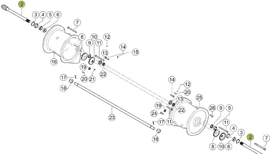Claas Jaguar 970 - przednia oś napędowa - wałek zębnika 0007747350 - Eje delantero para Maquinaria agrícola: foto 1 Claas Jaguar 970 - przednia oś napędowa - wałek zębnika 0007747350 - Eje delantero para Maquinaria agrícola: foto 1