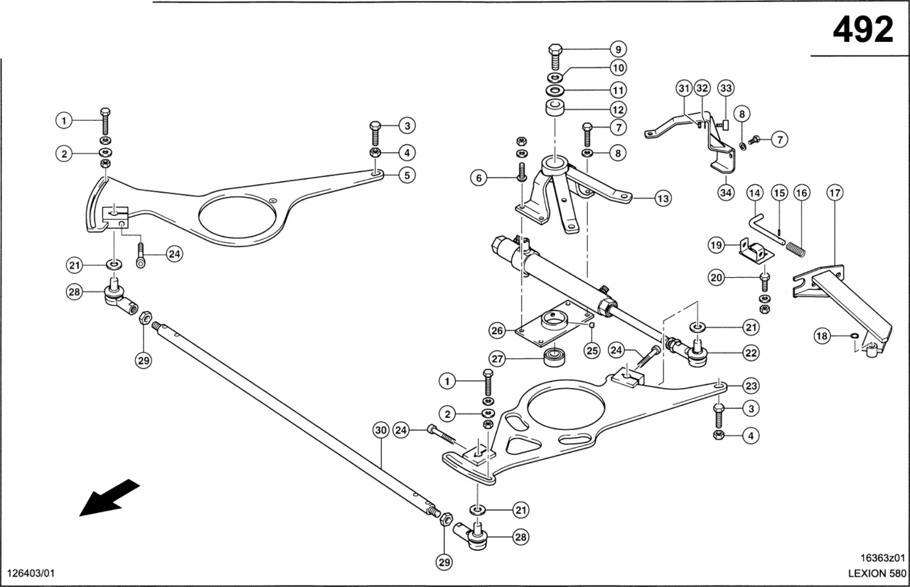 Claas Lexion 580 DŹWIGNIA LE 0005426443 (Siekacz słomy; hydr.układ obracania) - Hidráulica para Cosechadora de granos: foto 1 Claas Lexion 580 DŹWIGNIA LE 0005426443 (Siekacz słomy; hydr.układ obracania) - Hidráulica para Cosechadora de granos: foto 1
