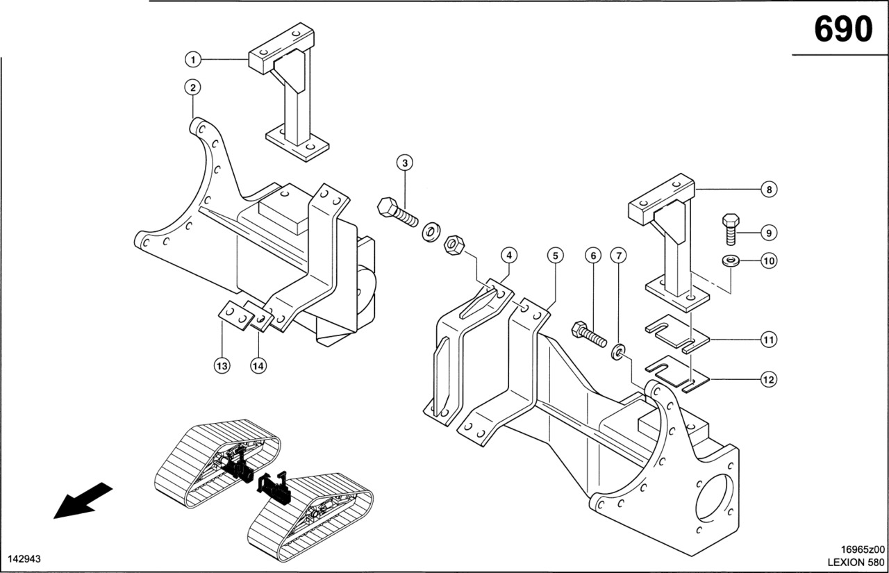 Claas Lexion 580 PAŁĄK ZACISKAJĄCY  0007547602 (Półgąsienica stalowa; dżwigar osi) - Piezas del tren de rodaje para Cosechadora de granos: foto 1 Claas Lexion 580 PAŁĄK ZACISKAJĄCY  0007547602 (Półgąsienica stalowa; dżwigar osi) - Piezas del tren de rodaje para Cosechadora de granos: foto 1