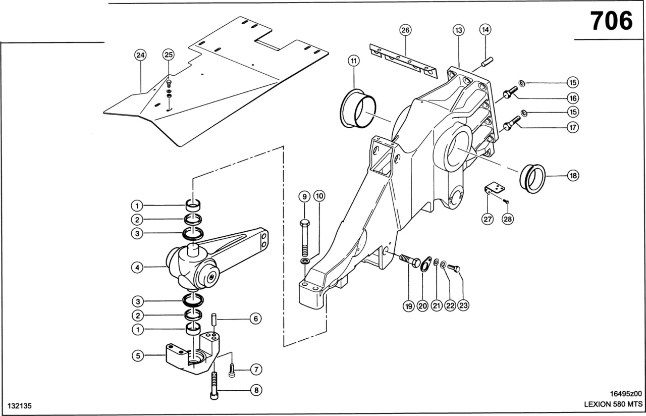 Claas Lexion 580 RAMA LE 0007642262 (Gumowa półgąsienica; rama) - Bastidor/ Chasis para Cosechadora de granos: foto 1 Claas Lexion 580 RAMA LE 0007642262 (Gumowa półgąsienica; rama) - Bastidor/ Chasis para Cosechadora de granos: foto 1