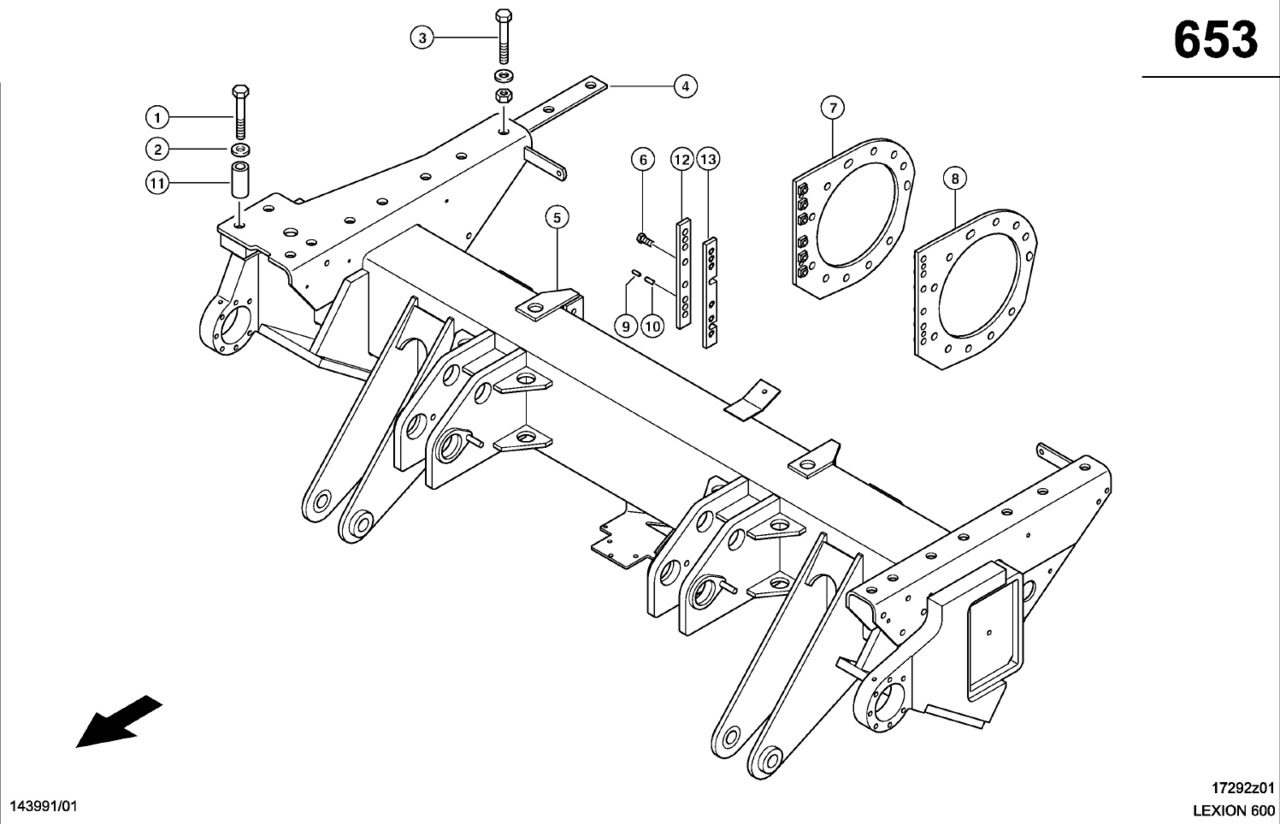Claas Lexion 600 OŚ NAPĘDZANA 0007642303 (Oś napędowa do mts) - Eje y piezas para Cosechadora de granos: foto 1 Claas Lexion 600 OŚ NAPĘDZANA 0007642303 (Oś napędowa do mts) - Eje y piezas para Cosechadora de granos: foto 1